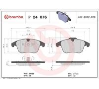 Kit pastiglie freno, Freno a disco BREMBO P 24 076 per V60 I (155) 2 2013-2018