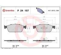 Kit pastiglie freno, Freno a disco BREMBO P 24 157 per FOCUS III 2 2012-2017