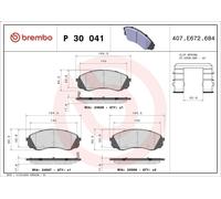 Kit pastiglie freno, Freno a disco BREMBO P 30 041 per H-1 Cargo (TQ) 2.5 2009-