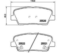 Set di pastiglie freno BREMBO P 30 063, posteriore