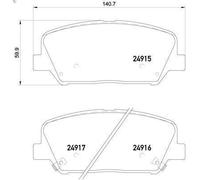 Kit pastiglie freno, Freno a disco BREMBO P 30 065X per CEE'D (JD) 1 2015-2018