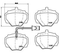 Kit pastiglie freno, Freno a disco - BREMBO P 44 003