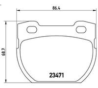BREMBO P 44 006 Kit pastiglie freni