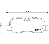 Set di pastiglie freno BREMBO P 44 013, posteriore