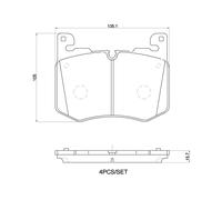 Kit pastiglie freno, Freno a disco BREMBO P 44 030 per F-PACE (X761) 5 2023-