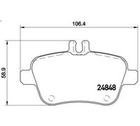 Kit pastiglie freno, Freno a disco BREMBO P 50 091 per CLASSE A (W176) 2 2014-