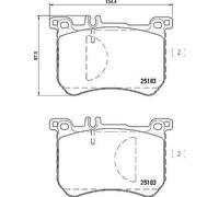 KIT PASTIGLIE FRENO ANT BREMBO MERCEDES-BENZ SL 400 270KW 16> P50111