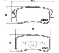 Kit pastiglie freno, Freno a disco BREMBO P 54 031 per DODGE CALIBER 2 2006-2011