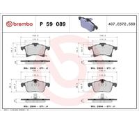 Kit pastiglie freno, Freno a disco BREMBO P 59 089 per ADAM (M13) 1 2014-2018