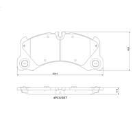 Kit pastiglie freno, Freno a disco BREMBO P 65 046 per MACAN (95B) 2 2014-2018