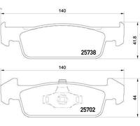 Set di pastiglie freno BREMBO P 68 060, fronte