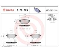 Kit pastiglie freno, Freno a disco BREMBO P 79 029 per SX4 S-CROSS (JY) 1 2016-