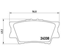 Set di pastiglie freno BREMBO P 83 089, indietro