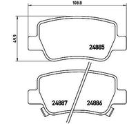 Brembo P 83 112 - Pastiglia Freno - Posteriore