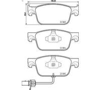 Kit pastiglie freno, Freno a disco BREMBO P 85 153 per A5 (F53, F5P) 2 2016-202