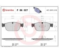 Kit pastiglie freno, Freno a disco BREMBO P 86 027 per XC40 (536) 2 2017-2021