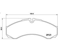 Kit pastiglie freno, Freno a disco BREMBO P A6 017 per MASCOTT Furgone 3 2004-