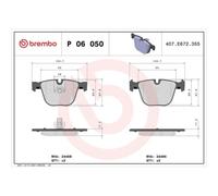 Kit Pastiglie Freno Freno A Disco Brembo P06050 Prime Line per Bmw