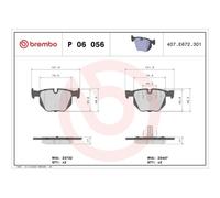 Kit Pastiglie Freno Freno A Disco Brembo P06056 Prime Line per Bmw