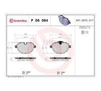 Brembo P 06 064 - Pastiglia Freno - Posteriore