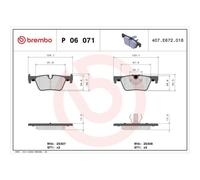 Kit Pastiglie Freno Freno A Disco Brembo P06071 Prime Line per Bmw