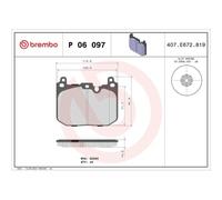 Brembo Pastiglia freno P 06 097 - Anteriore per MINI (F55, F56, Cabrio) e BMW X1 2.0 sDrive 18 d