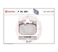 Kit Pastiglie Freno Freno A Disco Brembo P06099 Prime Line per Bmw Toyota