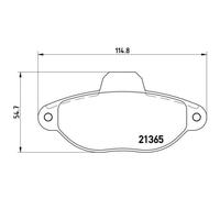 KIT PASTIGLIE FRENO ANT BREMBO FIAT CINQUECENTO 0.9 ie S 29KW 91>99 P23054