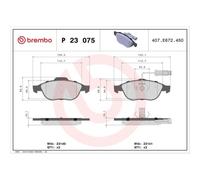 Kit Pastiglie Freno Freno A Disco Brembo P23075 Prime Line per Alfa Romeo Fiat