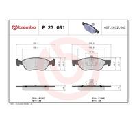 Kit Pastiglie Freno Freno A Disco Brembo P23081 Prime Line per Alfa Romeo Fiat