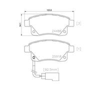 Kit Pastiglie Freno Freno A Disco Brembo P24066 Prime Line per Ford Byd