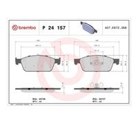 Brembo P 24 157 - Pastiglia Freno - Anteriore