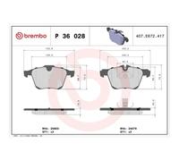 Brembo P 36 028 - Pastiglia Freno - Anteriore