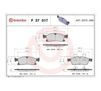Brembo Set di pastiglie freno P 37 017 Anteriore
