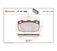 Kit Pastiglie Freno Freno A Disco Brembo P44005 Prime Line per Rover