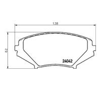 Kit Pastiglie Freno Freno A Disco Brembo P49034 Prime Line per Mazda Mitsubishi
