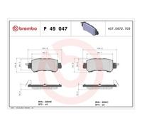 Brembo P 49 047 - Pastiglia Freno - Posteriore