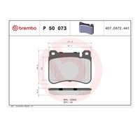 Brembo P 50 073 - Pastiglia Freno - Anteriore