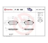 Kit Pastiglie Freno Freno A Disco Brembo P50100 Prime Line per Mercedes Benz