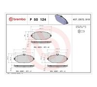 Brembo P 50 124 - Pastiglia Freno - Anteriore