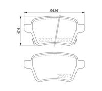 PASTIGLIE FRENO POSTERIORI BREMBO Opel Adam Corsa E 1.2 1.4 LPG 1.3 CDTi