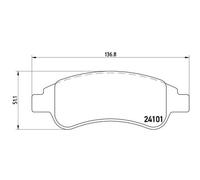 Kit Pastiglie Freno Freno A Disco Brembo P61082 per Citroën Peugeot DS