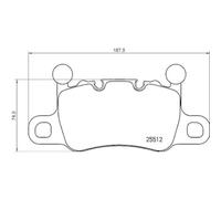 BREMBO P 65 038 Kit pastiglie freni per PORSCHE 911 (991)