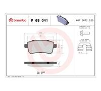 PASTIGLIE FRENO POSTERIORI RENAULT MEGANE SCENIC FLUENCE 1.5 1.6 PF1075