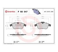 Kit Pastiglie Freno Freno A Disco Brembo P68047 Prime Line per Renault Samsung