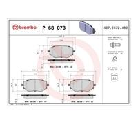 Kit Pastiglie Freno Freno A Disco Brembo P68073 Prime Line per Mitsubishi Nissan
