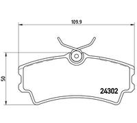 BREMBO P 72 001 Kit pastiglie freni