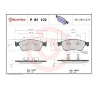 Kit Pastiglie Freno Freno A Disco Brembo P85102 Prime Line per Audi Seat Skoda