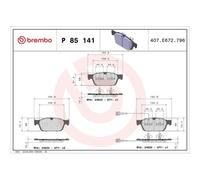 Kit Pastiglie Freno Freno A Disco Brembo P85141 Prime Line per Seat Skoda VW