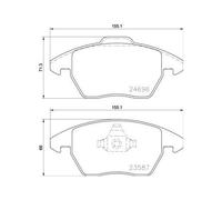 KIT PASTIGLIE FRENO ANT BREMBO AUDI A1 back 1.4 TSI 110KW 14>18 P85148